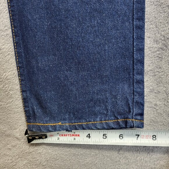 Levi’s 505-0216 Jeans 29x33 Dark Wash Straight Leg Denim USA Made 80s TAG 29X34 - Picture 9 of 12